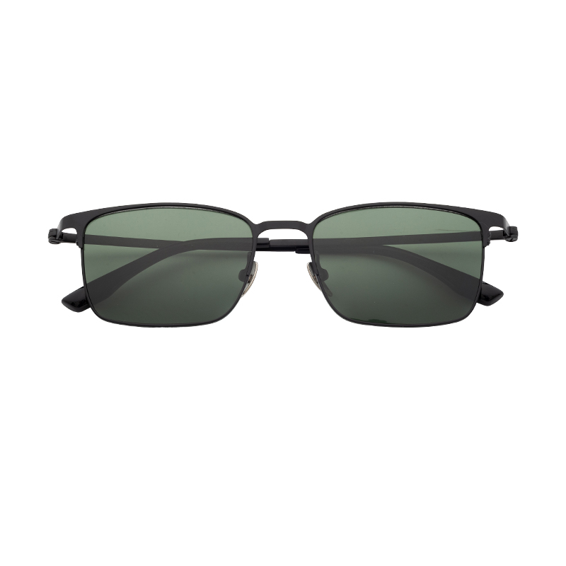HJ20012-Titanium UV400 Protection Semi Titanium Shades Sunglasses Classic square men Style Private Label Optics For Outdoor
