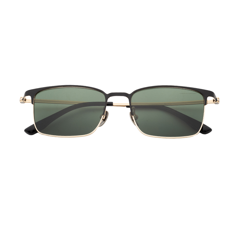 HJ20012-Titanium UV400 Protection Semi Titanium Shades Sunglasses Classic square men Style Private Label Optics For Outdoor