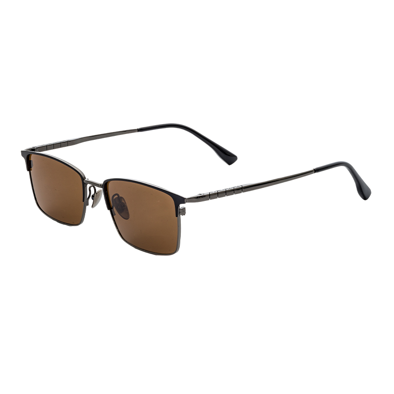 HJ18824-Titanium Durable Semi-Titanium UV400 Sports Sunglasses Hiking Fishing & Extreme Outdoor Adventures