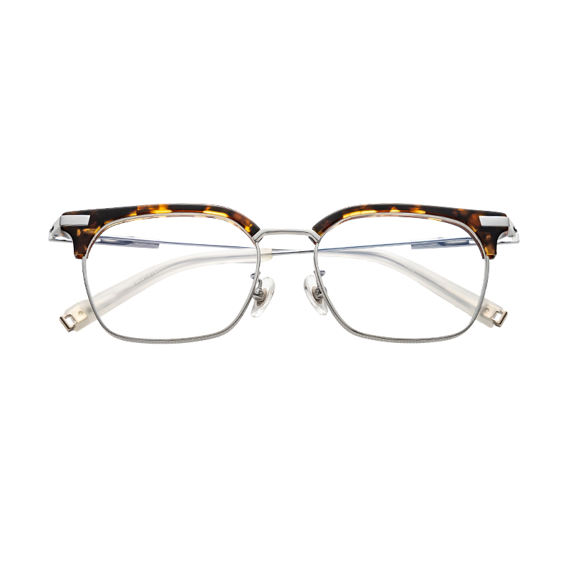 HJCK9841-Titanium New Fashion Square Titanium Plate eyeglasses frames for men Business Simple Style Ultra Light Durable optical eyeglass frame