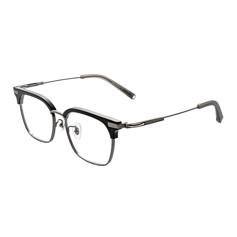 HJCK9841-Titanium New Fashion Square Titanium Plate eyeglasses frames for men Business Simple Style Ultra Light Durable optical eyeglass frame