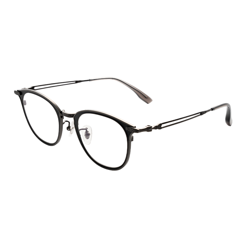 HJCK90316-Titanium Flexible Spring Hinge Semi Titanium Glasses Frame Anti Slip Nose Pads For Sports Running Outdoor Activities Daily Use