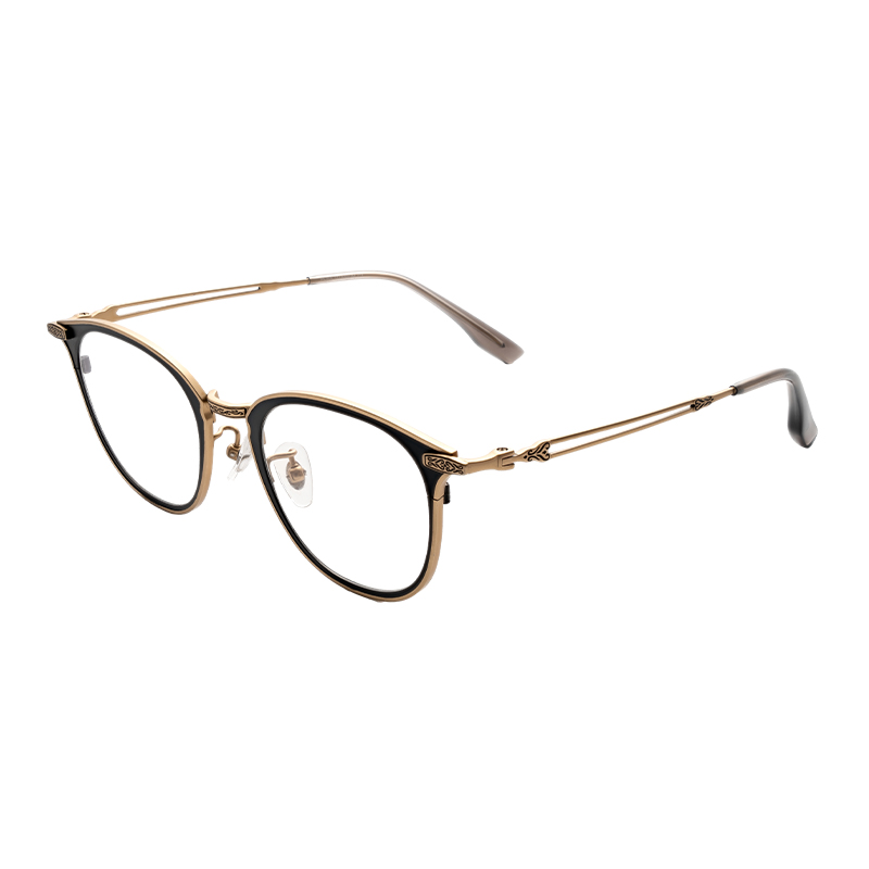 HJCK90316-Titanium Flexible Spring Hinge Semi Titanium Glasses Frame Anti Slip Nose Pads For Sports Running Outdoor Activities Daily Use