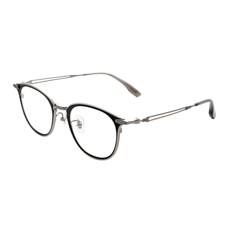 HJCK90316-Titanium Flexible Spring Hinge Semi Titanium Glasses Frame Anti Slip Nose Pads For Sports Running Outdoor Activities Daily Use