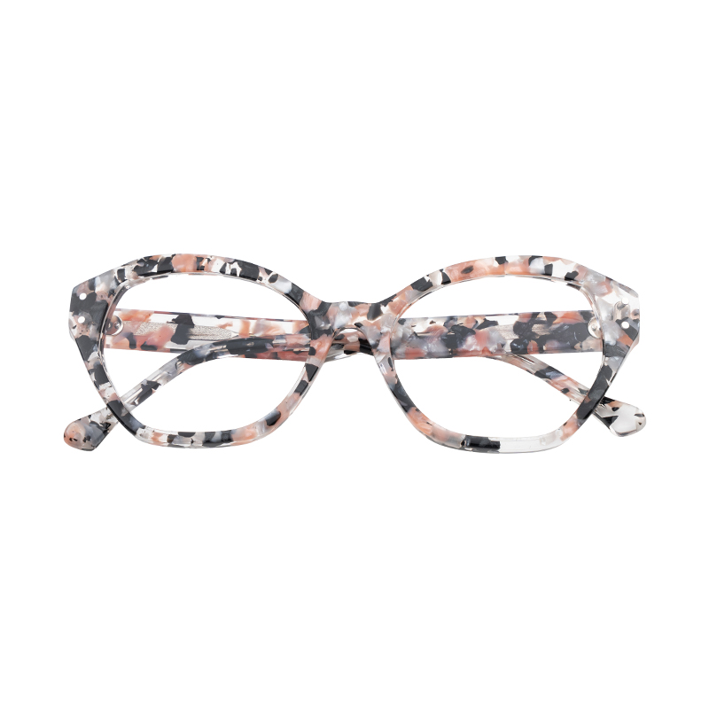 HJ16192-Acetate Low MOQ Fast Dispatch Handmade Full Rim Cat Eye Specialty Frames Multicolor Acetate Optical Eyeglass Frames Eyewear